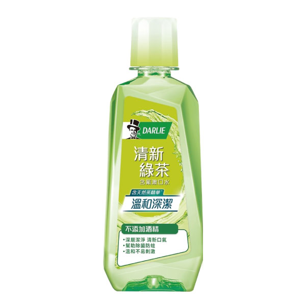 黑人 清新綠茶漱口水 無酒精配方 (500ml/瓶)【杏一】