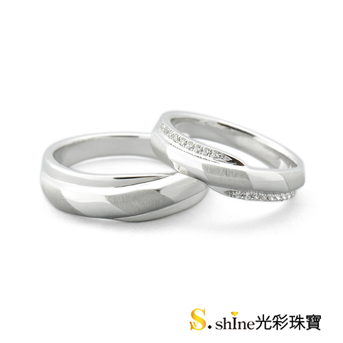 【光彩珠寶】婚戒 14K金結婚戒指 對戒 濃情蜜意