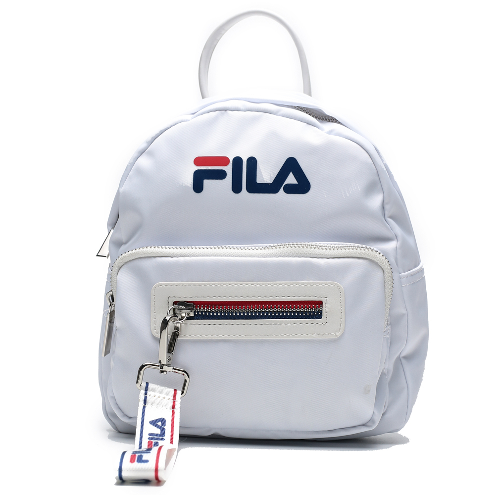 FILA BACKPACK BAG 白 藍 紅 基本款 尼龍 小包 後背包 女 (布魯克林) BPT9003WT