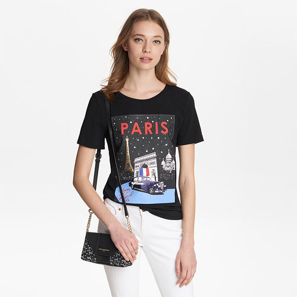 KARL LAGERFELD 冬日PARIS紀念Tee-黑