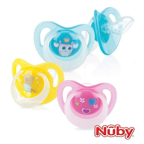 Nuby Comfort 夜光舒眠安撫奶嘴 0-6個月(附蓋)(款式任選)