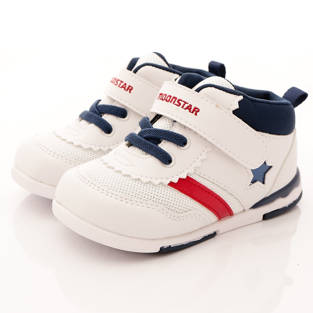 日本Moonstar機能童鞋 HI系列頂級學步款 MSB952白藍(寶寶段)