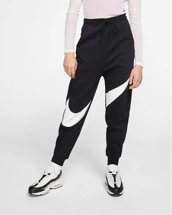 NIKE服飾系列-Sportswear Swoosh 女款黑色運動長褲-NO.BV3938011