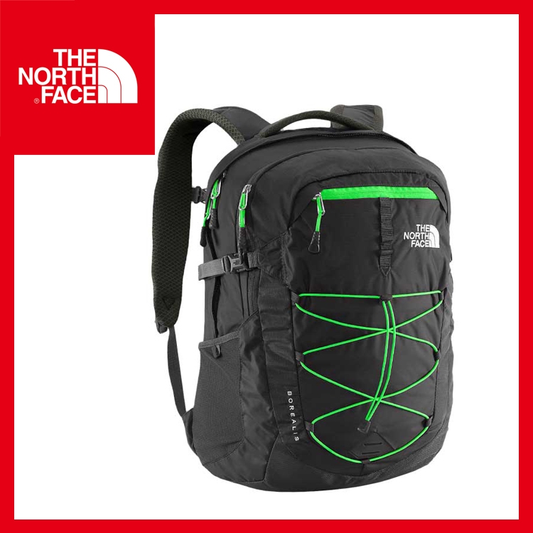 【The North Face 28L 15吋電腦背包 《瀝灰/氪綠》】CHK4/出國/旅遊/休閒