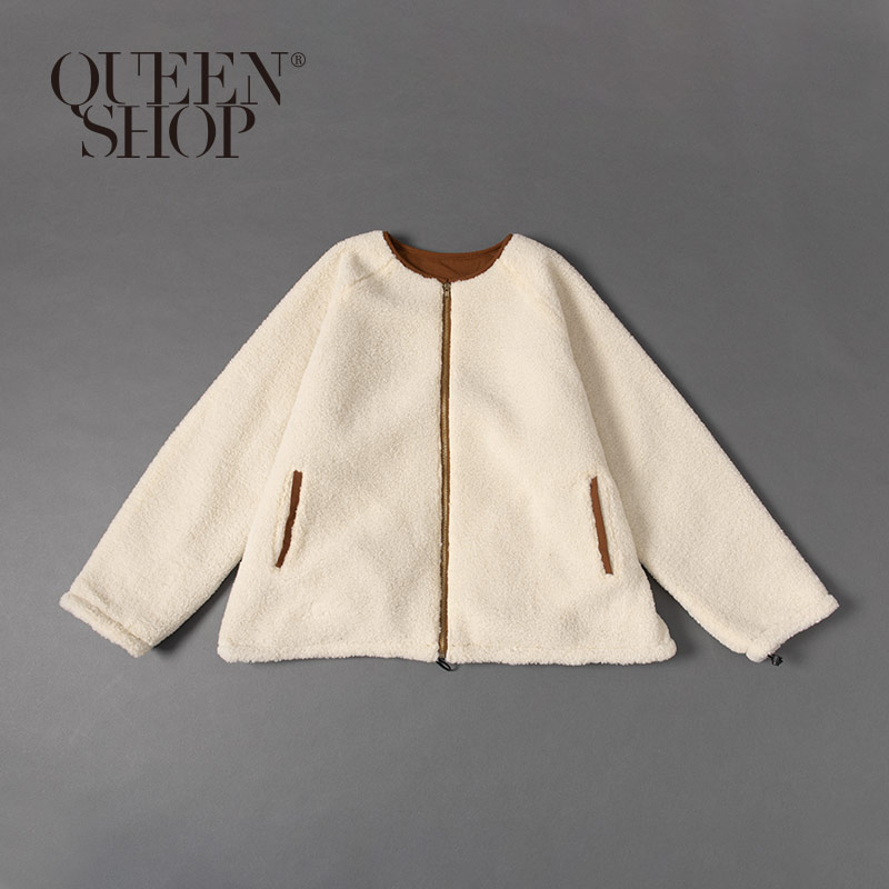 Ｑｕｅｅｎ Ｓｈｏｐ【02071188】女裝 親子系列 羔羊絨外套 兩色售＊現+預＊