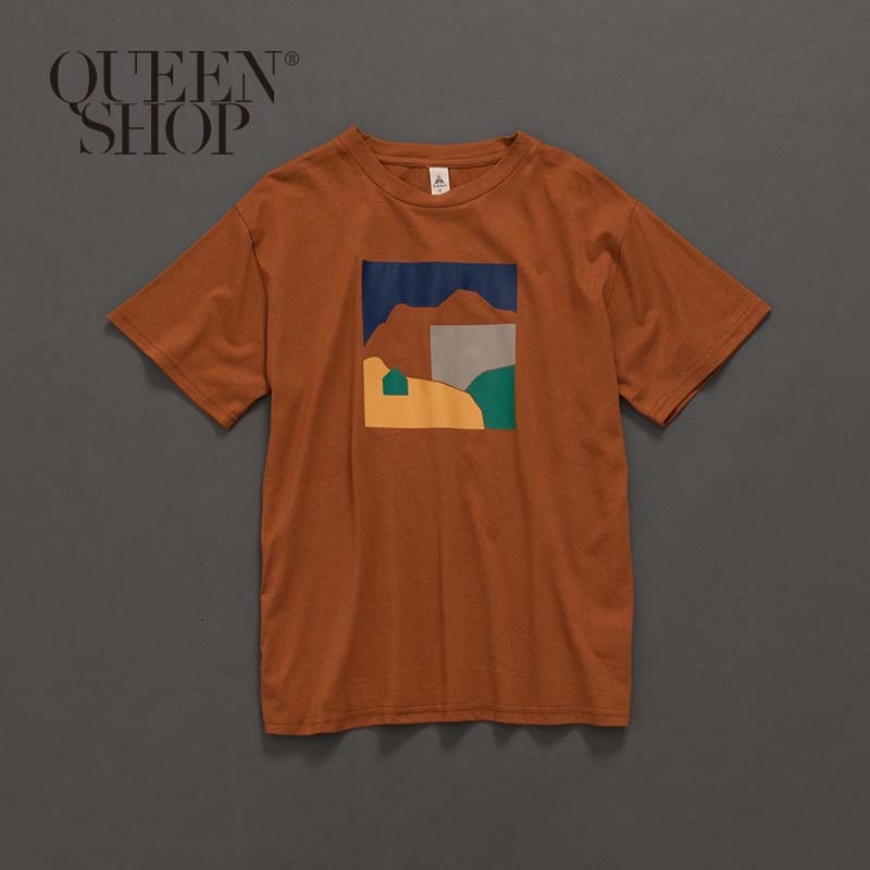 Ｑｕｅｅｎ Ｓｈｏｐ【01037651】親子系列 色彩幾何印花短T 1/2/3/4＊現+預＊