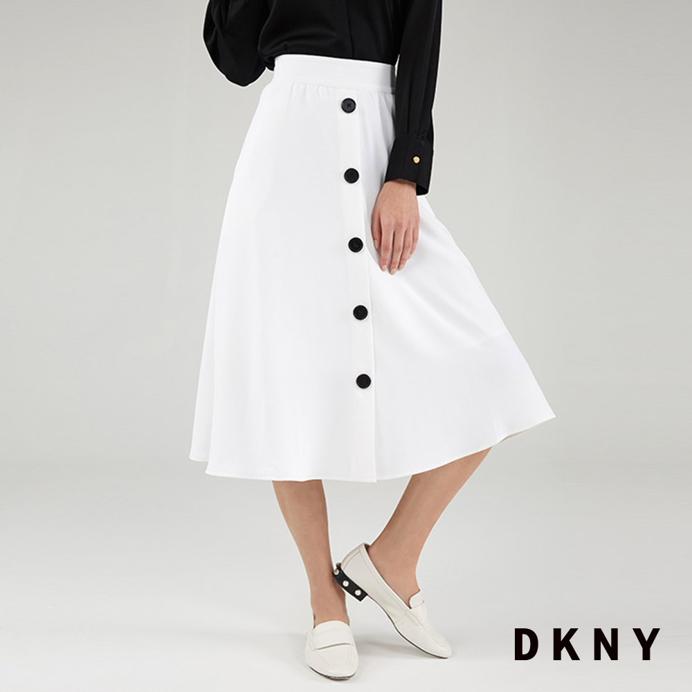 DKNY 女 長裙 優雅 簡約舒適 白