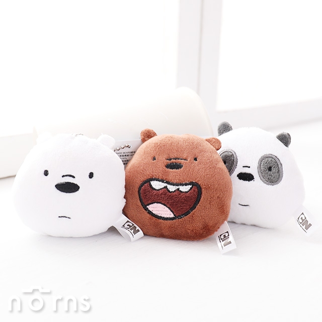 【We bare bears小吊飾 3吋大頭】Norns CN正版 熊熊遇見你 絨毛玩偶娃娃 卡通玩具 阿極 大大 胖達