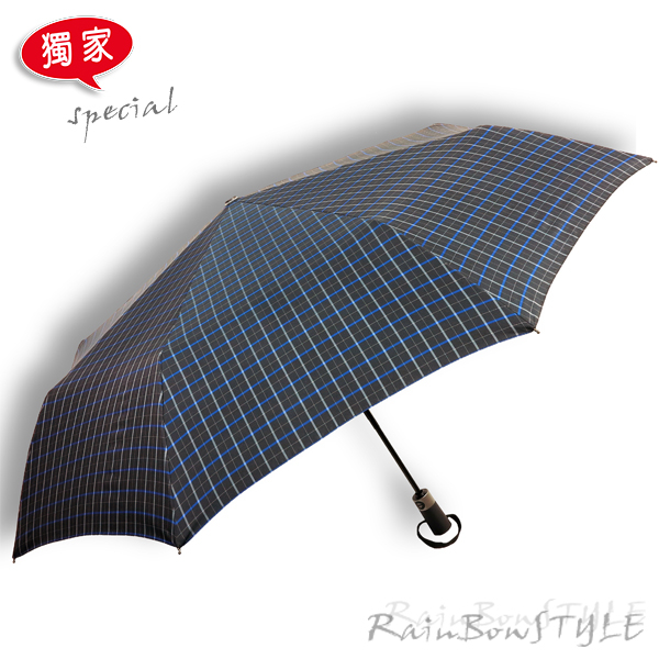 【RainBow】R.B.45型加大央格高密度自動傘  / 傘 雨傘 折疊傘 遮陽傘 大傘 抗UV 防風 撥水