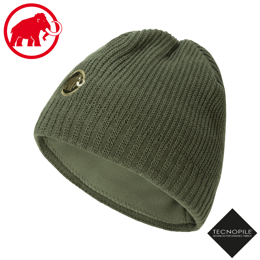 【MAMMUT 長毛象 Sublime Beanie 雙層針織保暖羊毛帽《綠鬣蜥》】1191-01542/毛線帽/禦寒帽