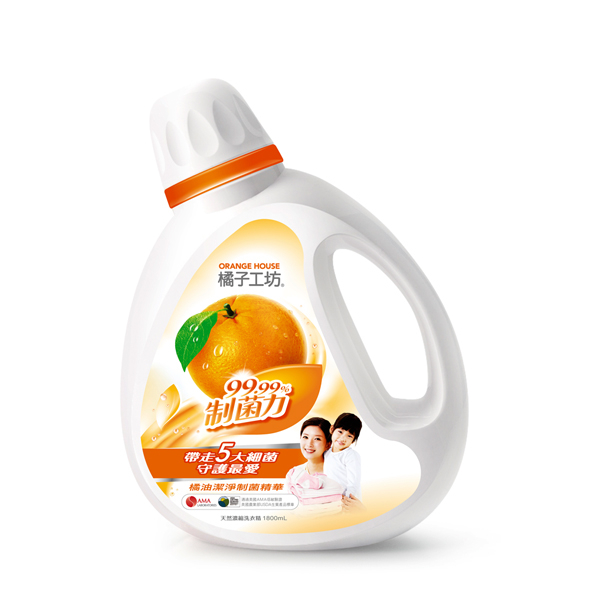 橘子工坊天然濃縮洗衣精-制菌活力1800ml瓶