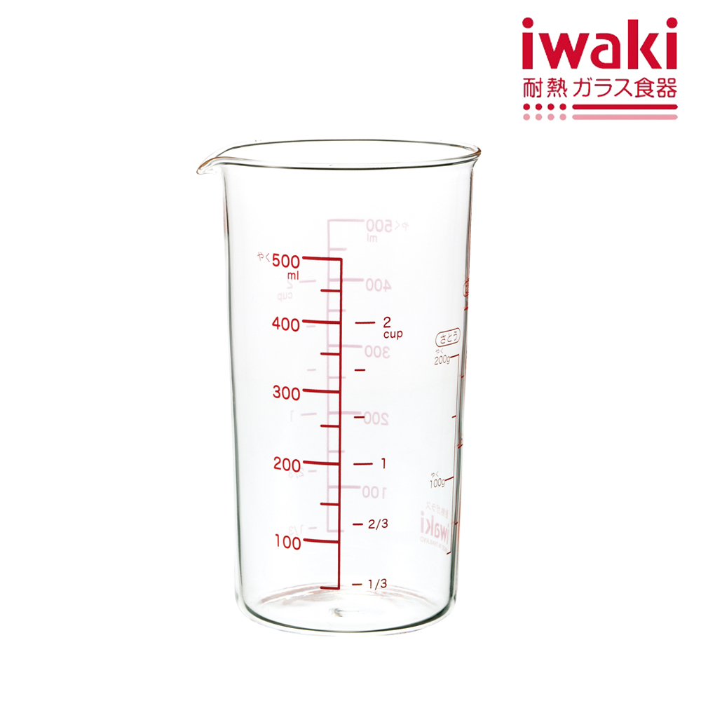 iwaki  耐熱玻璃微波量杯 500ml