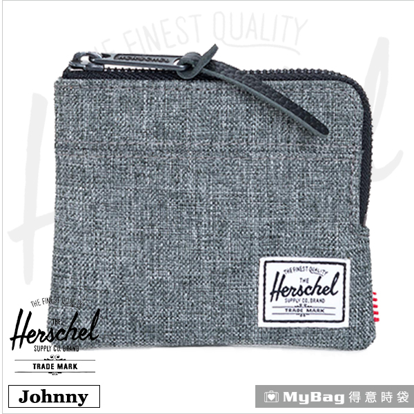 Herschel 皮夾 短夾 經典拉鍊零錢包 灰色 Johnny-919 得意時袋