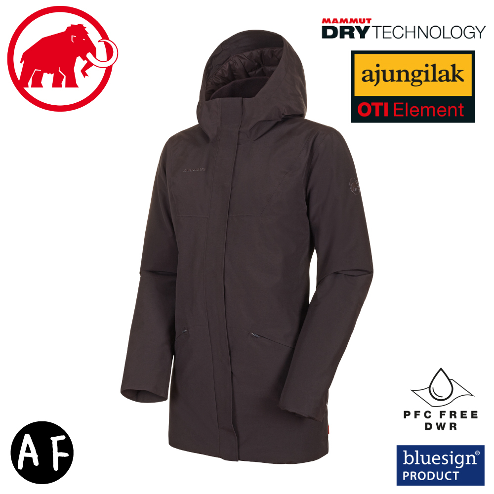 【MAMMUT 長毛象 女 Chamuera Thermo Parka 連帽硬殼外套《鹿棕》】1010-27380/風雨衣/長版