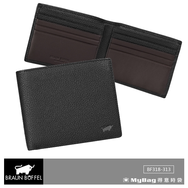 BRAUN BUFFEL 小金牛皮夾 米克系列 8卡 短夾 BF318-313 得意時袋