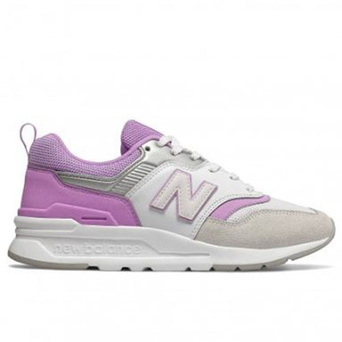 New Balance 女鞋 997 休閒 復古 網布 麂皮 白 紫【運動世界】CW997HEA