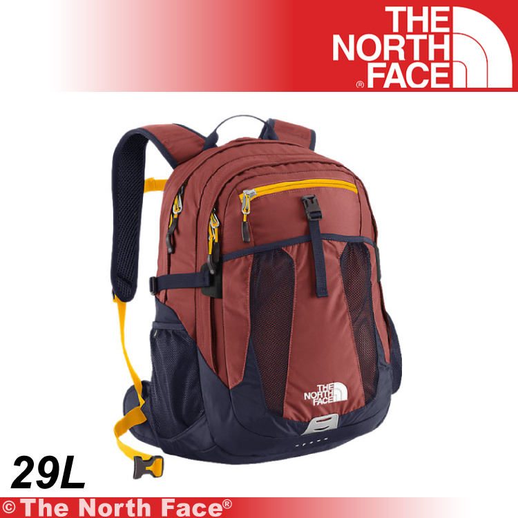 【The North Face 29L 15吋電腦背包《暗櫻桃棕/黃綠》】CE81-N9T/筆電包/工作包/後背包/登山★滿額送