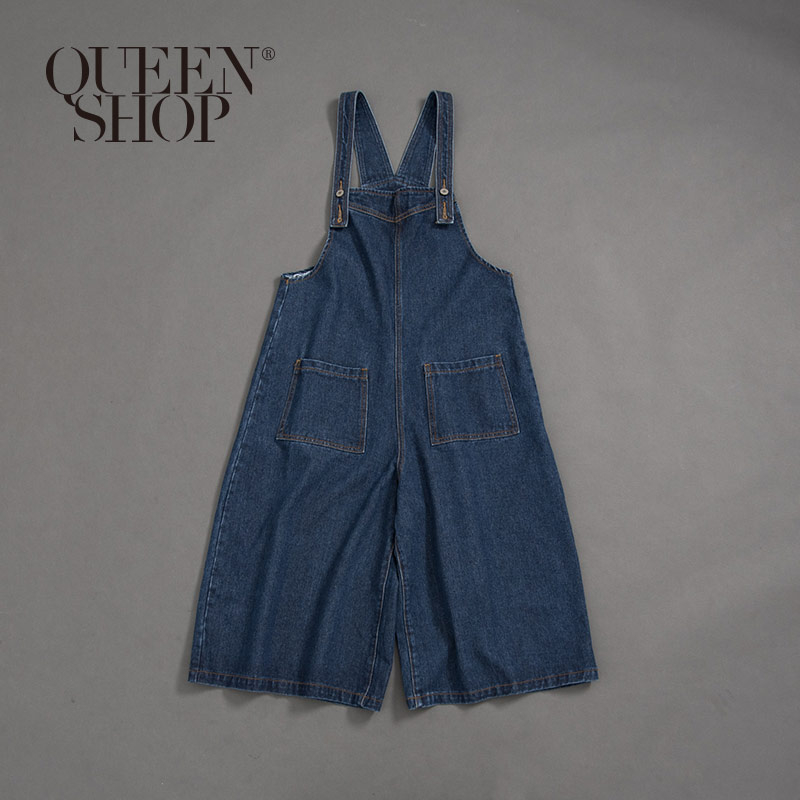 Ｑｕｅｅｎ Ｓｈｏｐ【04050598】女裝 親子系列休閒牛仔吊帶褲 S/M＊現+預＊