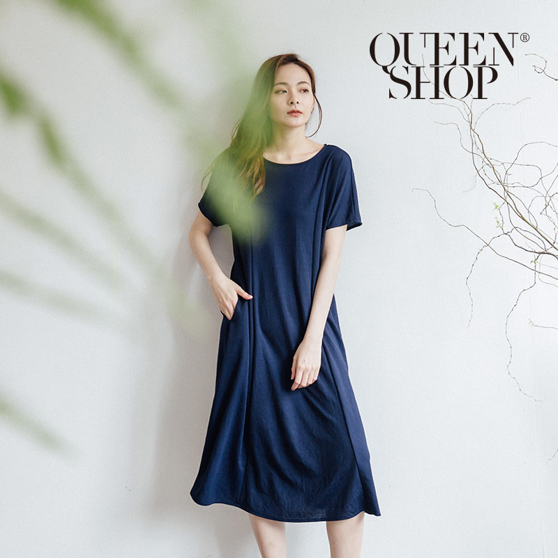 Ｑｕｅｅｎ Ｓｈｏｐ【01084393】純色後綁帶露背洋裝＊現+預＊