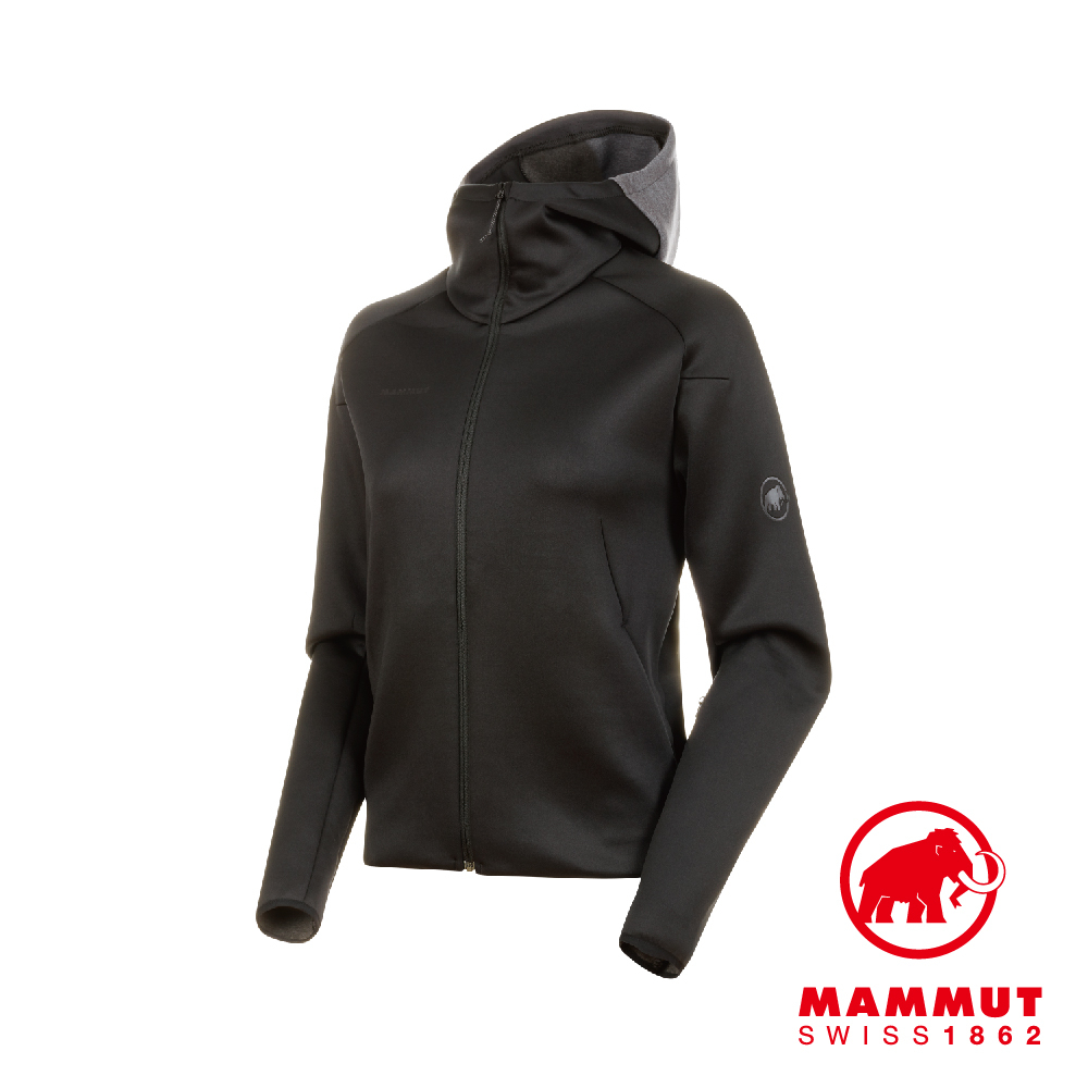 Mammut 長毛象 Logo ML Hooded Jacket  彈性機能中層連帽外套 黑色 女款 #1014-00780