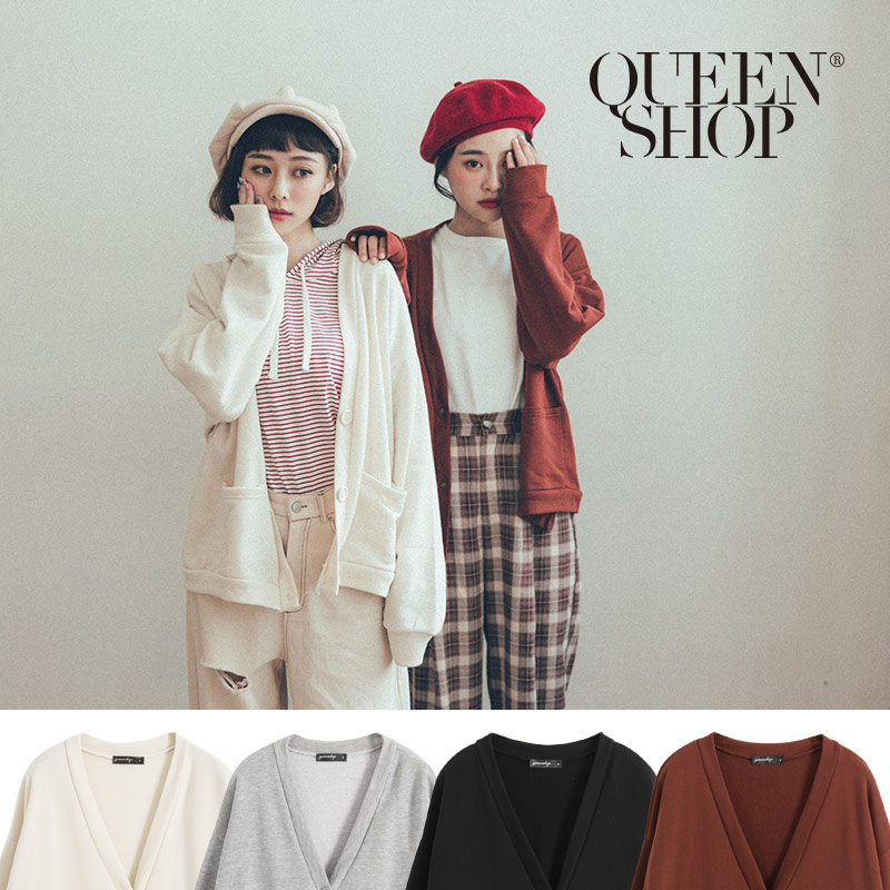 Ｑｕｅｅｎ Ｓｈｏｐ【02020528】MIT雙口袋排釦棉外套 四色售＊現+預＊