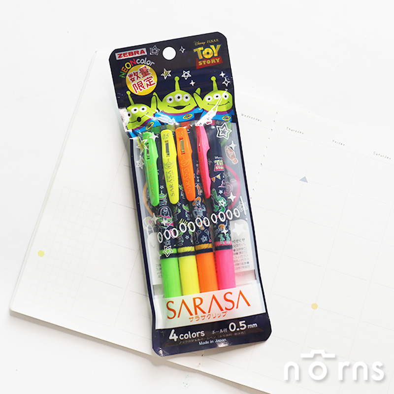 【日貨Sarasa原子筆 玩具總動員塗鴉系列 四入套組】Norns 日本進口 Disney正版授權迪士尼 文具
