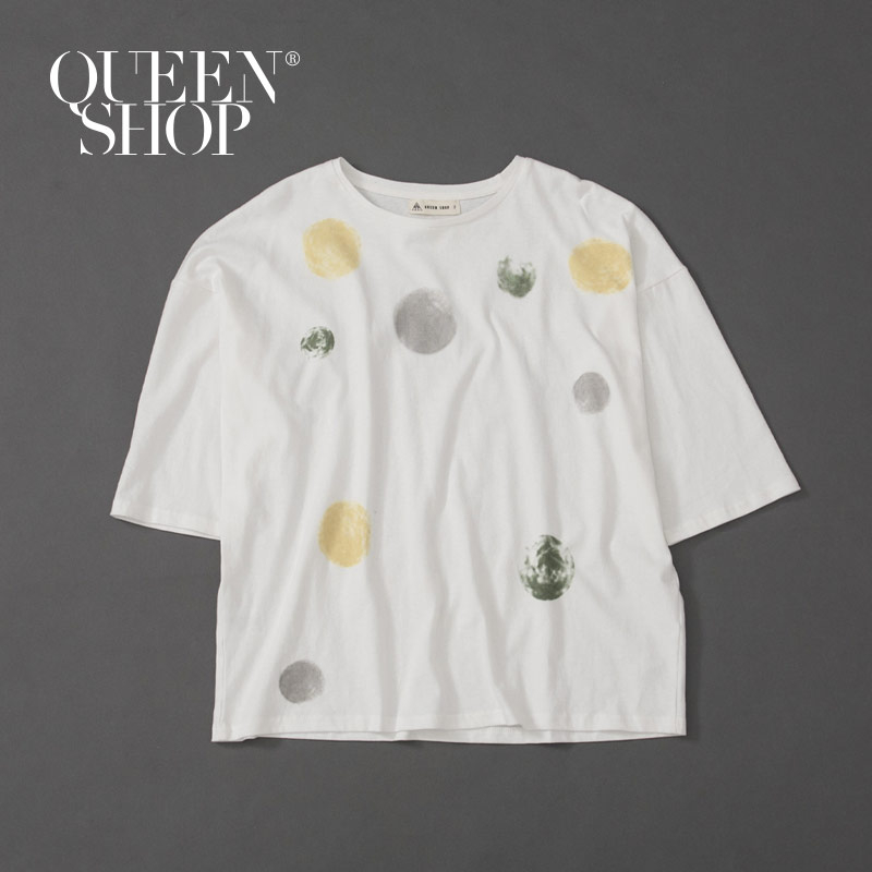 Ｑｕｅｅｎ Ｓｈｏｐ【01038037】女裝 親子系列波點短袖棉T＊現+預＊