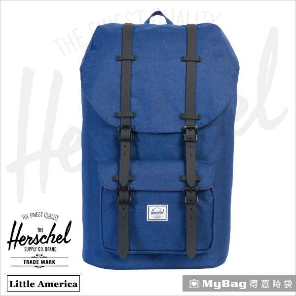 Herschel 後背包 Little America 大型 單寧布藍/黑橡膠 小美國筆電後背包 LIL-AMER-1335 得意時袋