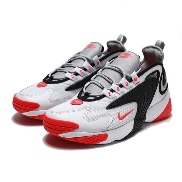 NIKE ZOOM 2K 白 橘紅 黑 復古運動鞋 慢跑鞋 男 (布魯克林) AO0269-105