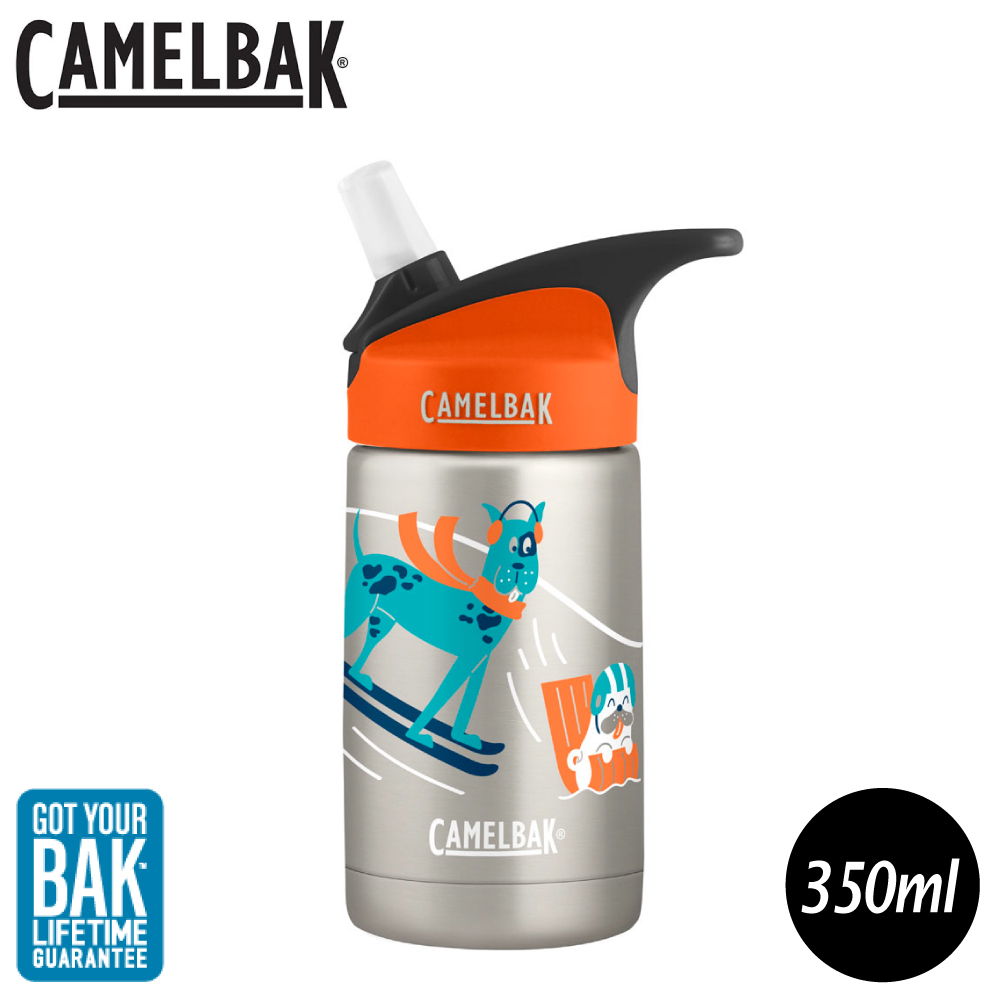 【CamelBak 美國 350ml eddy兒童吸管保冰/溫水瓶《雪橇狗狗》】2099105140/兒童水壺