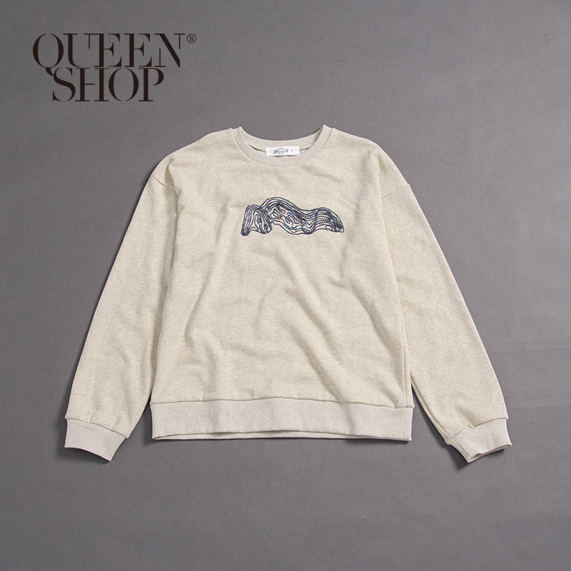 Ｑｕｅｅｎ Ｓｈｏｐ【01110439】親子系列 山脈毛線繡花長袖衛衣 1/2/3/4＊現+預＊