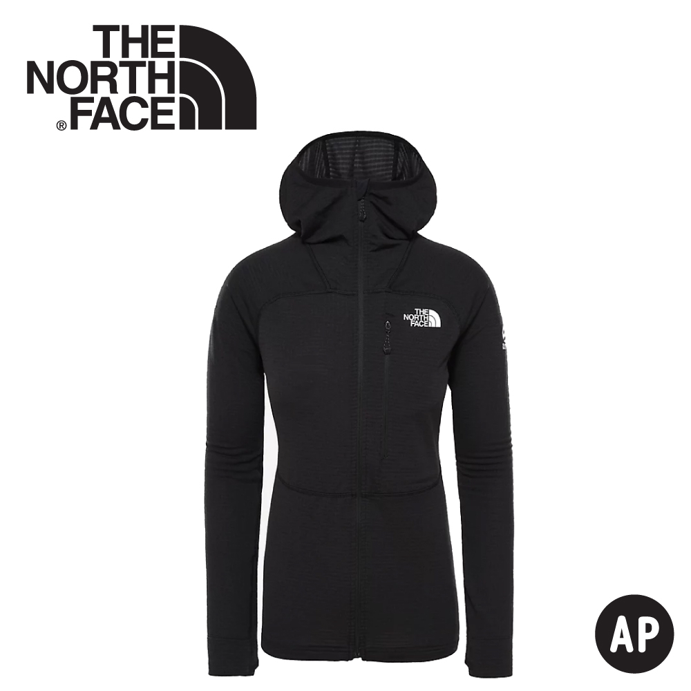 【The North Face 女 透氣快乾保暖刷毛外套《黑》】3SQA/運動外套/連帽外套