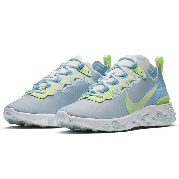 Nike React Element 55 女鞋 慢跑 休閒 復古 襪套 灰綠 【運動世界】BQ2728-100