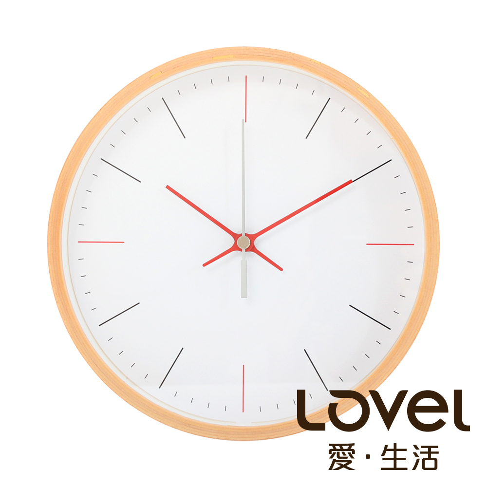 Lovel 20cm日系木質靜音時鐘- 共5款