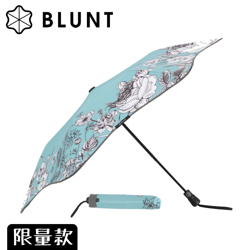 【BLUNT 保蘭特 抗強風99%抗UV 限量版 折傘(含晶片袋)《復古花卉》】BLT-X02/摺疊傘/自動傘/雨傘