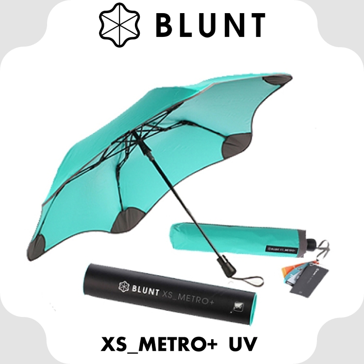 【BLUNT 紐西蘭 XS_METRO 抗強風 99%抗UV折傘《蒂芬妮綠》】BLT-X02/摺疊傘/自動傘/雨傘★滿額送