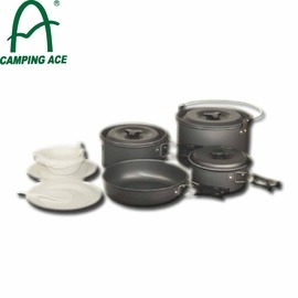 【CAMPING ACE 野樂 5-6人硬質氧化鍋】 ARC-1556/登山/露營/收納式鍋具/炊具/湯鍋/小鍋/碗★滿額送