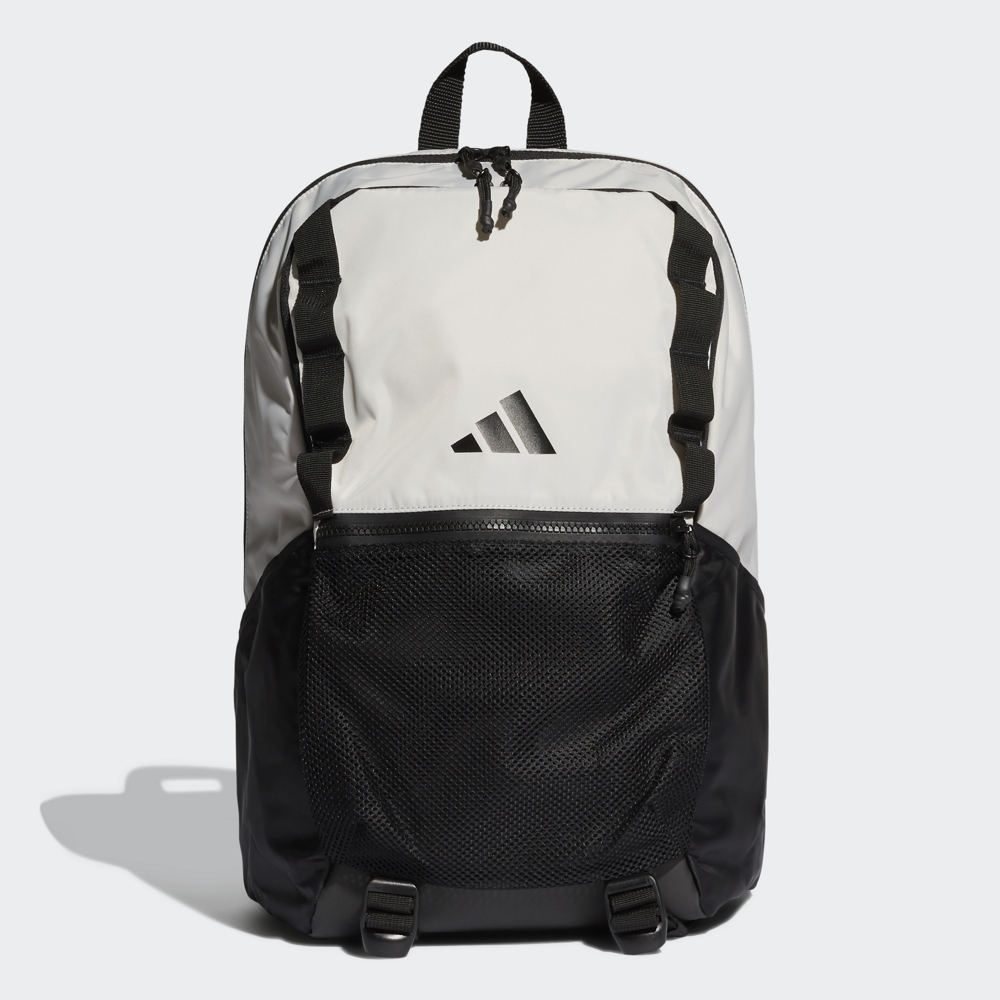 v［TellCathy］ ADIDAS PARKHOOD BACKPACK 米白黑 運動 訓練 休閒 夾層 後背包 DQ1076