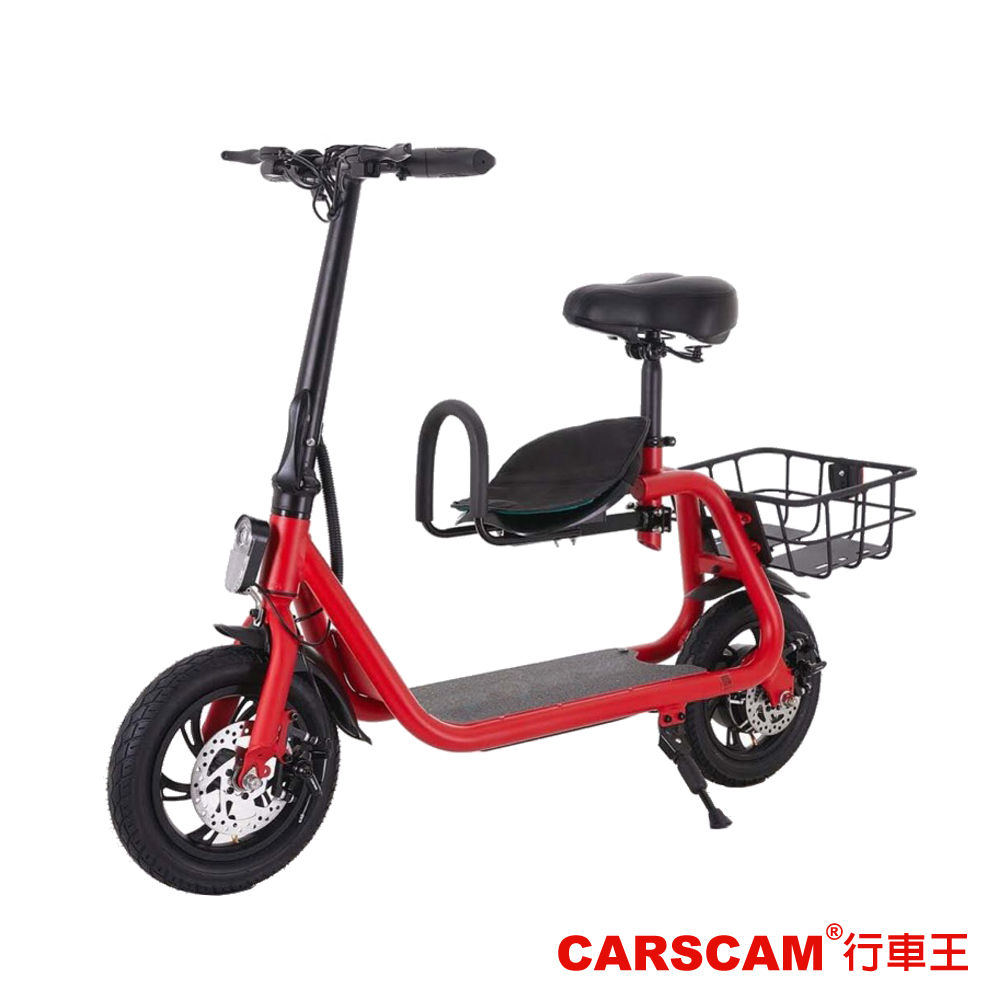 CARSCAM 10Ah高電量鋁合金36V電動折疊親子車