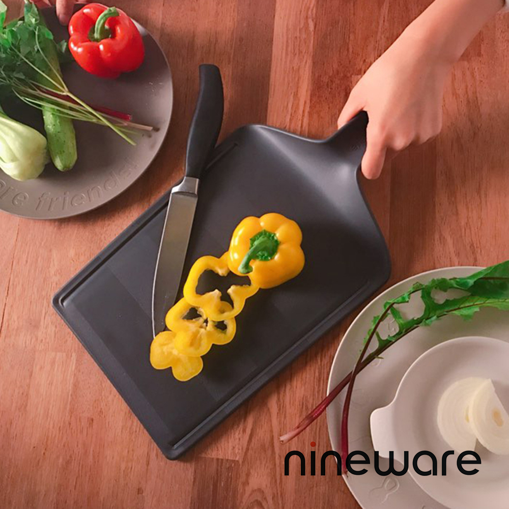 韓國nineware 多功能把手砧板-黑