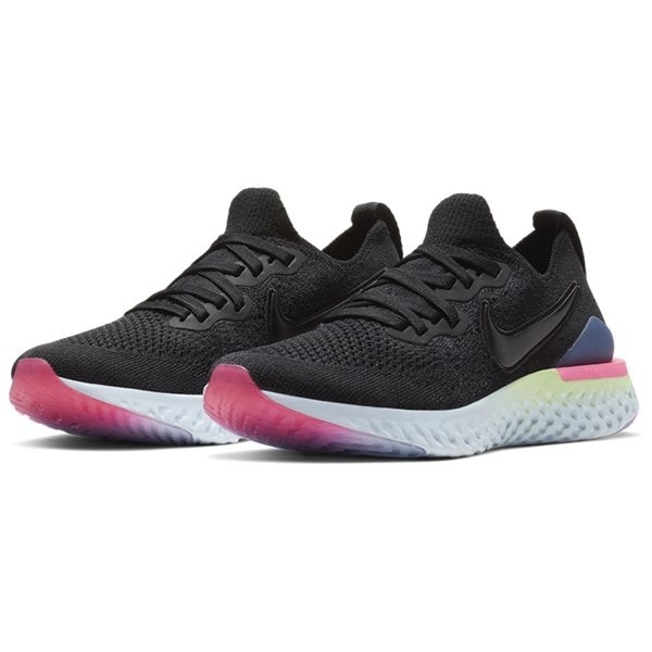 NIKE EPIC REACT FLYKNIT 2 GS 女鞋 大童 慢跑 休閒 編織 透氣 黑 【運動世界】 AQ3243-003