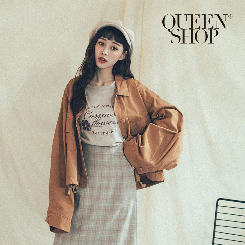 Ｑｕｅｅｎ Ｓｈｏｐ【02071116】基本百搭素色口袋造型長袖外套 兩色售＊現+預＊