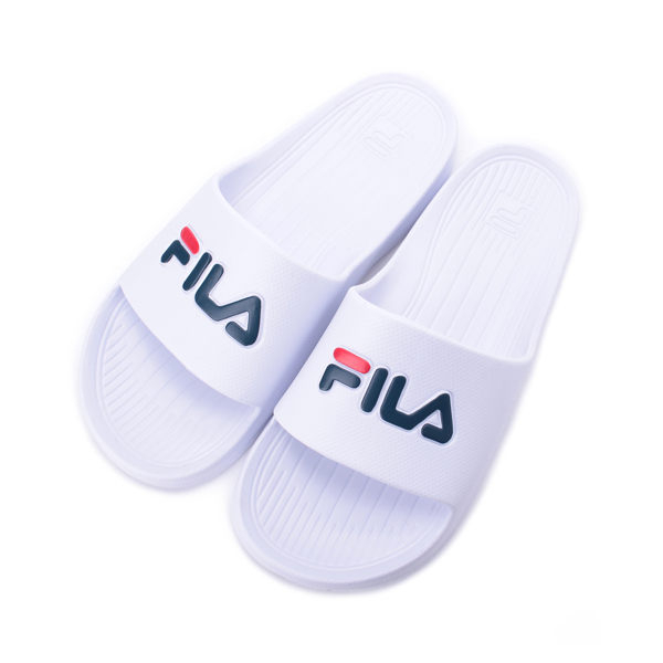 FILA 大LOGO套式拖鞋 白 4-S355Q113 男鞋 鞋全家福