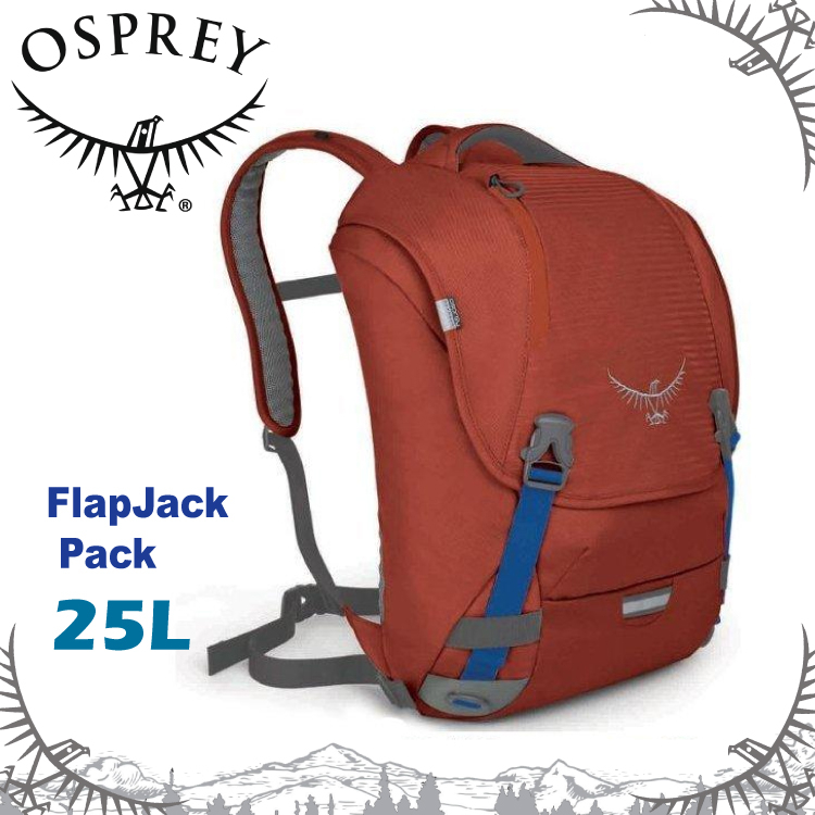 【OSPREY 美國 FlapJack Pack 25 多功能背包《辣椒紅 》25L】雙肩後背包/電腦背包/日用背包/上班商務