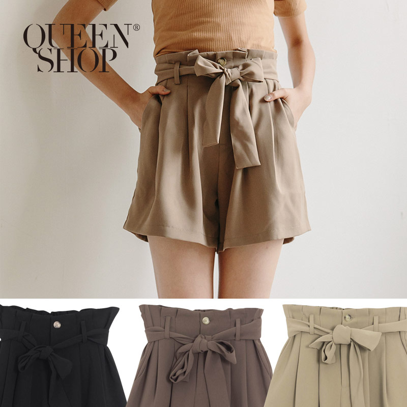 Ｑｕｅｅｎ Ｓｈｏｐ【04130077】蝴蝶結綁帶西裝短褲 S/M/L＊現+預＊