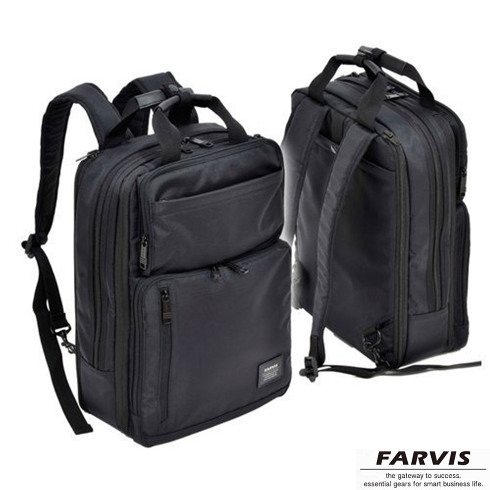 【FARVIS】日本機能 2WAY 輕量 商務後背包 電腦後背包