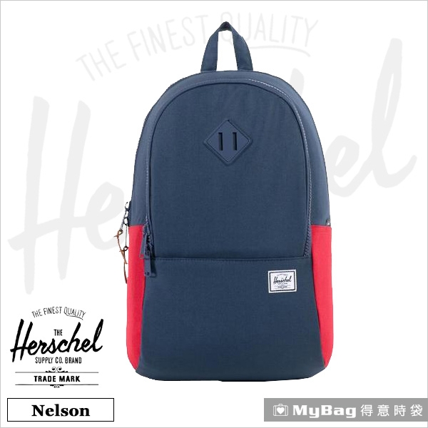 Herschel 後背包 海軍紅/藍拉鍊 多功能收納 15吋筆電後背包 Nelson-158 得意時袋