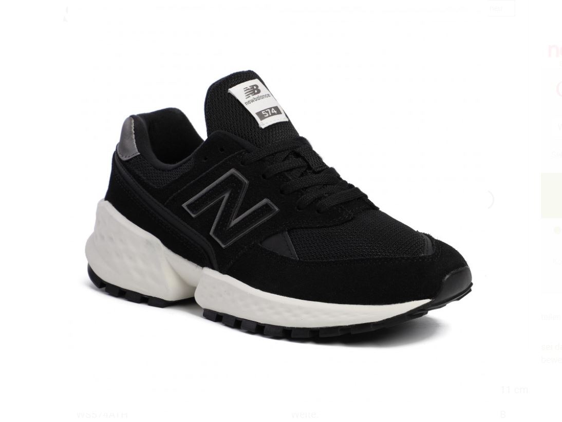 New Balance 女款黑色復古休閒鞋-NO.WS574ATH