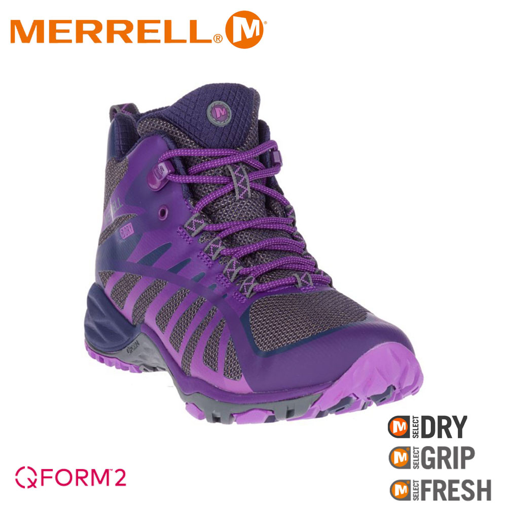 【MERRELL 美國 女 SIREN EDGE Q2 MID WP多功能健行鞋《紫色》】ML65420/運動鞋/健行鞋