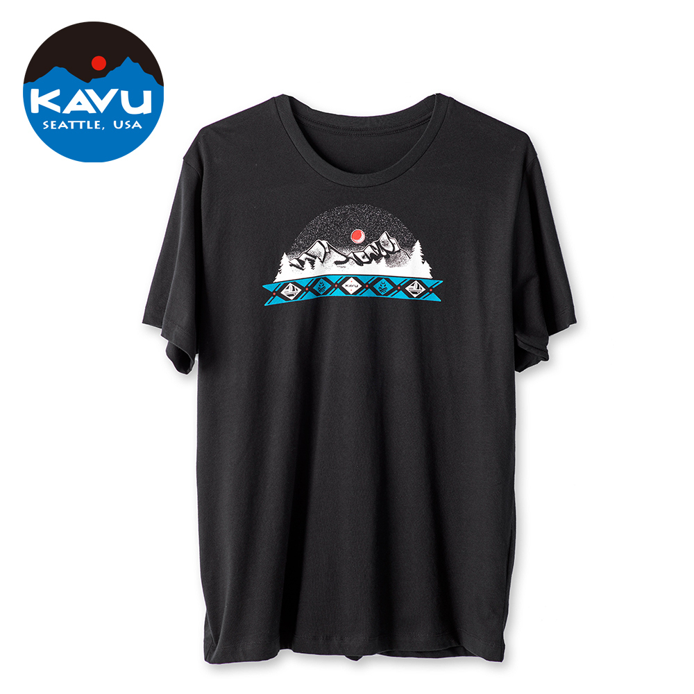 西雅圖 KAVU MTN Banner 棉質 T-Shirt 黑色 #8041